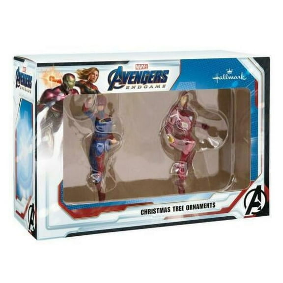 Hallmark Iron Man and Captain Marvel Ornament Set