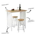 thumbnail image 5 of Barra Desayunador De Madera 2 Personas, Incluye Taburetes ELLEGANCE HOUSEWARE KT00545, 5 of 5