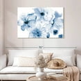 thumbnail image 2 of Elephant Stock Flowering Blue Wall Art - Horizontal Canvas Wall Art - Living Room Wall Decor - Floral And Botanical Canvas - Black And White Decor By Victoria Brown - 45" x 30", 2 of 8