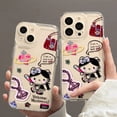 thumbnail image 2 of Creative Baseball Hello Kitties Phone Case For IPhone 16 15 14 13 12 11 Mini Pro Max X XR XSMax 7 8 Plus SE20 Transparent Cover, 2 of 5