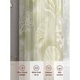 thumbnail image 6 of Ocean Shell Sheer Curtains 2 Panels Set Yellow Sea Shells Coral Stars Yellow Sheer Window Curtains Light Filtering Rod Pocket Voile Drapes for Bedroom Living Room 52"X96", 6 of 9