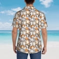 thumbnail image 4 of Fuzoiu Cartoon Cat 1 Print Hawaiian Shirt for Men, Summer Beach Casual Short Sleeve Button Down Shirts, Men’s Beach Summer Shirts with Pocket,X-Large, 4 of 7