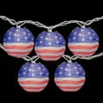 thumbnail image 4 of Northlight American Flag Paper Lantern Patriotic Patio Lights - 8.5' - White Wire - 10ct, 4 of 8