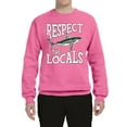 thumbnail image 2 of Wild Bobby Respect The Locals Save Our Oceans Shark Animal Lover Unisex Crewneck Graphic Sweatshirt, Neon Pink, 3X-Large, 2 of 6