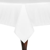 Ultimate Textile Polyester Linen Tablecloth, White, 102 x 60-Inch, 3 Pack