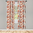 thumbnail image 4 of Ambesonne Hawaii Window Curtains, Aloha State Foliage, Each 28" W x 84" L, Orange Ruby Dark Taupe, 4 of 4