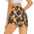 thumbnail image 2 of Uemuo Chicken Legs Pattern Women's Athletic Shorts High Waisted Running Shorts with Liner Pockets Gym Elastic Workout Shorts-Small, 2 of 9