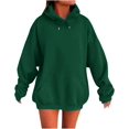 thumbnail image 1 of QianmianT Sweat à Capuche Oversize pour Femmes Automne Hiver Mignons Chandails en Molleton Mode Hauts Tenues Tendance Pull à Cordon Chandails en Molleton, 1 of 1