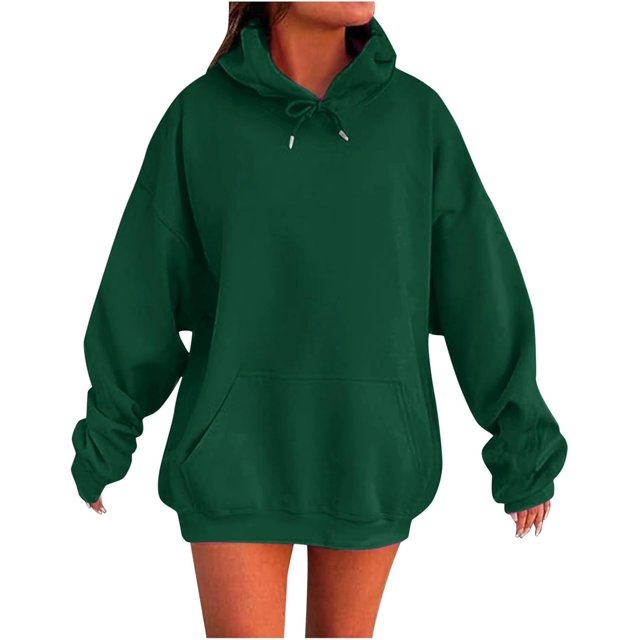 QianmianT Sweat à Capuche Oversize pour Femmes Automne Hiver Mignons Chandails en Molleton Mode Hauts Tenues Tendance Pull à Cordon Chandails en Molleton