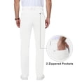 thumbnail image 2 of Lavenicole Men's Golf Work Pants 30" 32" Classic Fit Stretch Flat Front Casual Dress Pants with Pockets White, 2 of 6