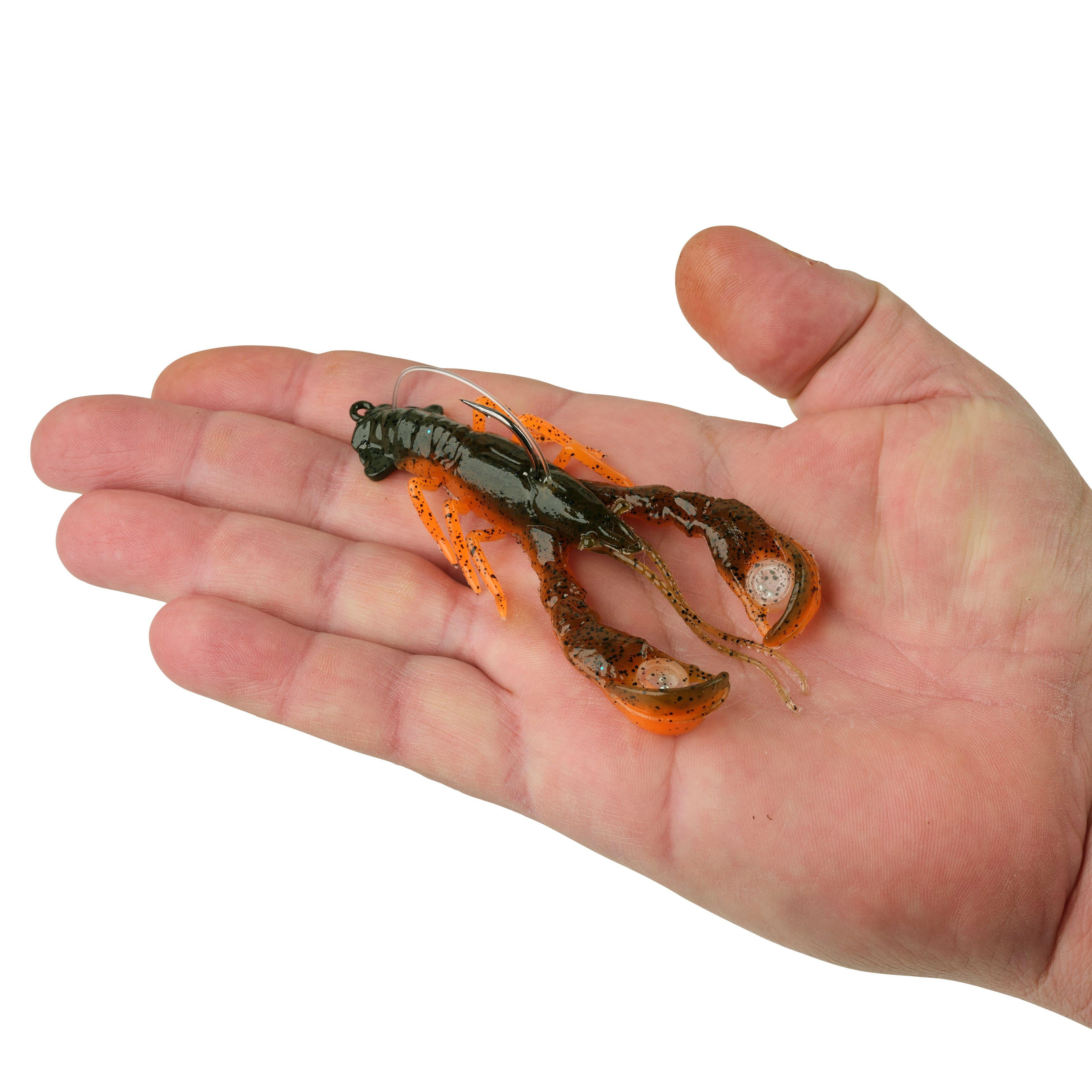 Berkley PowerBait® Clatter Craw, 3.5 in, Green Pumpkin Orange