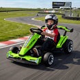 thumbnail image 4 of Wisairt Rmote Control Boat Race Kart with LED Lights for Pools and Lakes, 2.4GHz High Speed RC Boat with 2 Rechargeable Batteries, Perfect Summer Water Toys for Ages 10+ (Green), 4 of 5