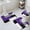 Purple, variant on Brown Grey Bath Mat 3 Piece Bathroom Rug Set, Modern Brown Geometric Non Slip Bath Rug Contour Mat and Toilet Lid Cover, Absorbent Shower Mats Soft Bath Rugs and Mats Sets