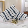 thumbnail image 2 of Vintage Stripes Outdoor Pillow Covers Set of 2 Navy Beige Striped Retro Lines Abstract Waterproof Throw Pillow Case Decorative Square Cushion Cover for Patio Couch Garden Balcony, 20"x12", 2 of 9