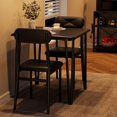 thumbnail image 2 of Dining Table Set for 2, Kitchen Table with Upholstered Chairs for Kitchen Room and Small Spaces, Black (Black, Dining Table Set for 2), 2 of 8