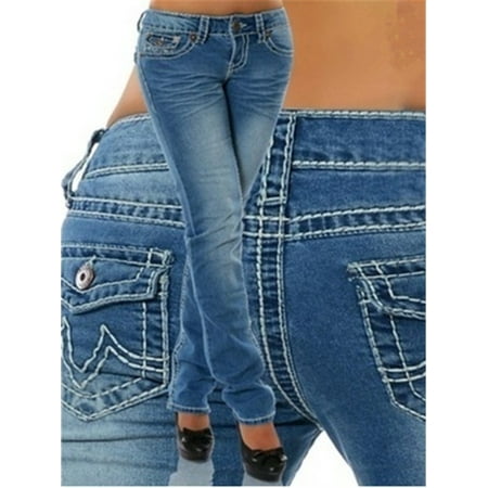 Women Solid Jeans Slim Jean Long Trousers