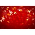 thumbnail image 1 of Kate 8x8ft Glitter Red Bokeh Backdrops for Photography Red Heart Valentines Day Theme Photo Fabric Background for Wedding, 1 of 1