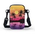 thumbnail image 2 of XYZCANDO Sunset Palm Tree Cross Body Bags for Women Lightweight Cellphone Purse with Single Shoulder Strap Mini Cute Crossbody Bag Crossbody Cell Phone Purse Portable Pouch Wallet Purple, 2 of 7