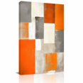 thumbnail image 3 of Canvas Wall Art Abstract Gary Orange Paint Canvas Art Print Retro Mottled Oil Painting Retro Pictures Wall Decor for Living Room Bedroom Artwork Decorations Stretched Framed Ready to Hang 8"x10", 3 of 9