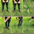 thumbnail image 4 of Eliminador de malezas sin esfuerzo, herramienta manual para desmalezar, diseño de acero inoxidable de 3 garras, removedor de raíces de plantas en pie para paisajismo de patio trasero, extractor de, 4 of 5