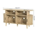thumbnail image 4 of Large Record Player Stand, Turntable Stand with Charging Station & USB Ports, Record Storage Cabinet, 4 of 7