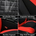 thumbnail image 5 of Coverado 5 Seats Full Set Car Seat Covers, Waterproof Premium Leather Auto Seat Protectors, Luxury Car Interior Universal Fit Most Sedan, SUVs and Pickup, Black&Red, 5 of 9