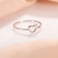 thumbnail image 4 of VAKKI 925 Sterling Silver Womens Heart Rings Simple Rings Vintage Statement Stacking Rings Size 5-9, 4 of 5