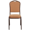 thumbnail image 3 of HERCULES Series Crown Back Stacking Banquet Chair in Burgundy Fabric - Gold Frame, 3 of 9