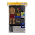 thumbnail image 4 of Fruit of the Loom Men's CoolZone Fly Short Leg Boxer Briefs, Extended Sizes, 4 Pack, 4 of 7