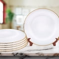 thumbnail image 4 of Juego de 6 bajo platos VITTORI Base Venecia Redondo de Vidrio Color Blanco con Filo Dorado, 4 of 5