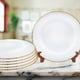 thumbnail image 4 of Juego de 6 bajo platos VITTORI Base Venecia Redondo de Vidrio Color Blanco con Filo Dorado, 4 of 5