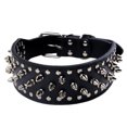 thumbnail image 2 of Flmtop Large Dog Metal Rivets Collars Traction Leash Anti-breaking Neck Belt Pet Supply Black, 2 of 8