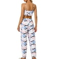 thumbnail image 3 of INSPIRE CHIC Women's 3 Pcs Pajamas Cami Shorts Long Pants Sleepwear Loungewear Pajama Sets S Blue, 3 of 5