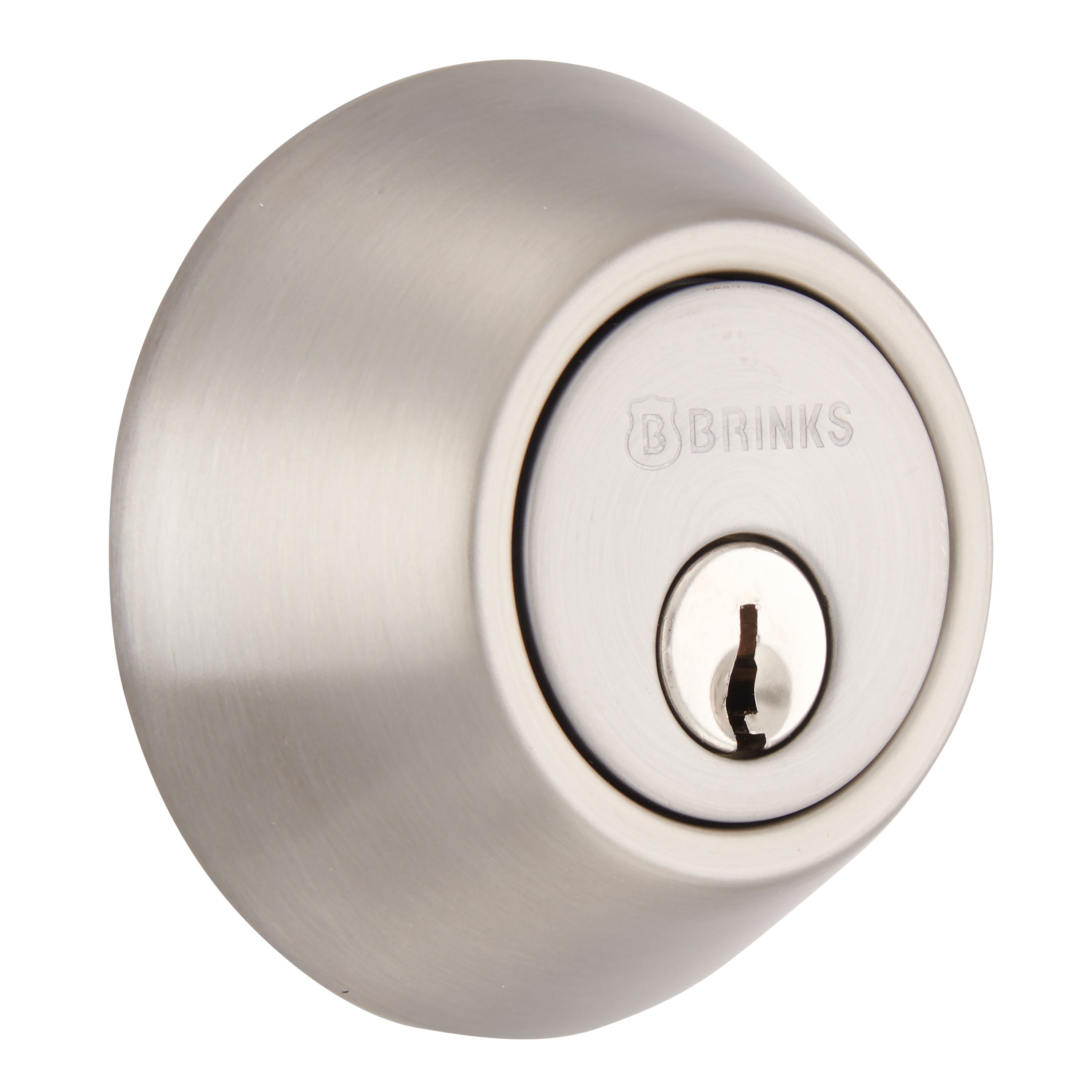 Brinks Keyed Entry Satin Nickel Ball Doorknob and Deadbolt Combo Pack