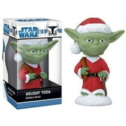 Star Wars Yoda Holiday Mini Wacky Wobbler Bobble-head Figure 2008 Funko 08390