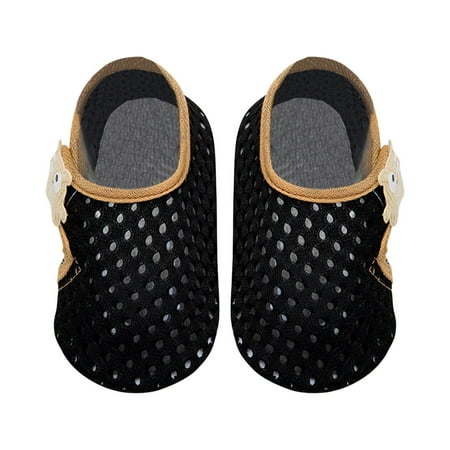 

3-4 Years Socks Shoes For Newborn Infant Girls Boys Spring Summer Baby Socks Floor Socks Anti-skid Cool Insulation Indoor Soft Soled Shoes Socks Black