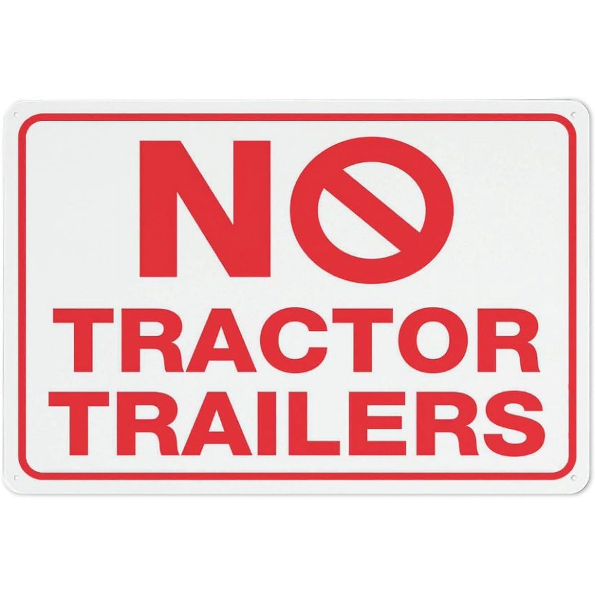 (2-Pack) Metal Tin Sign Sign No Tractor Trailers 8 x12 Outdoor Business Yard