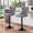 Gray-Black Leg, variant on AOOWOW Swivel Velvet Barstools Adjusatble Seat Height from 25-33 Inch, Modern Upholstered Chrome base Bar Stools Set of 2