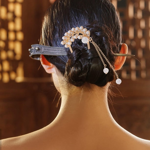 YSNOOWE Horquillas U Con Para Mujer Accesorios Dorados Para Peinados Con Moño