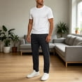 thumbnail image 6 of Baggy Sweatpants Men Big and Tall Straight Leg Comfy Gym Activewear with Pockets Cargo Athletic Work Track Pants, M, 6 of 7