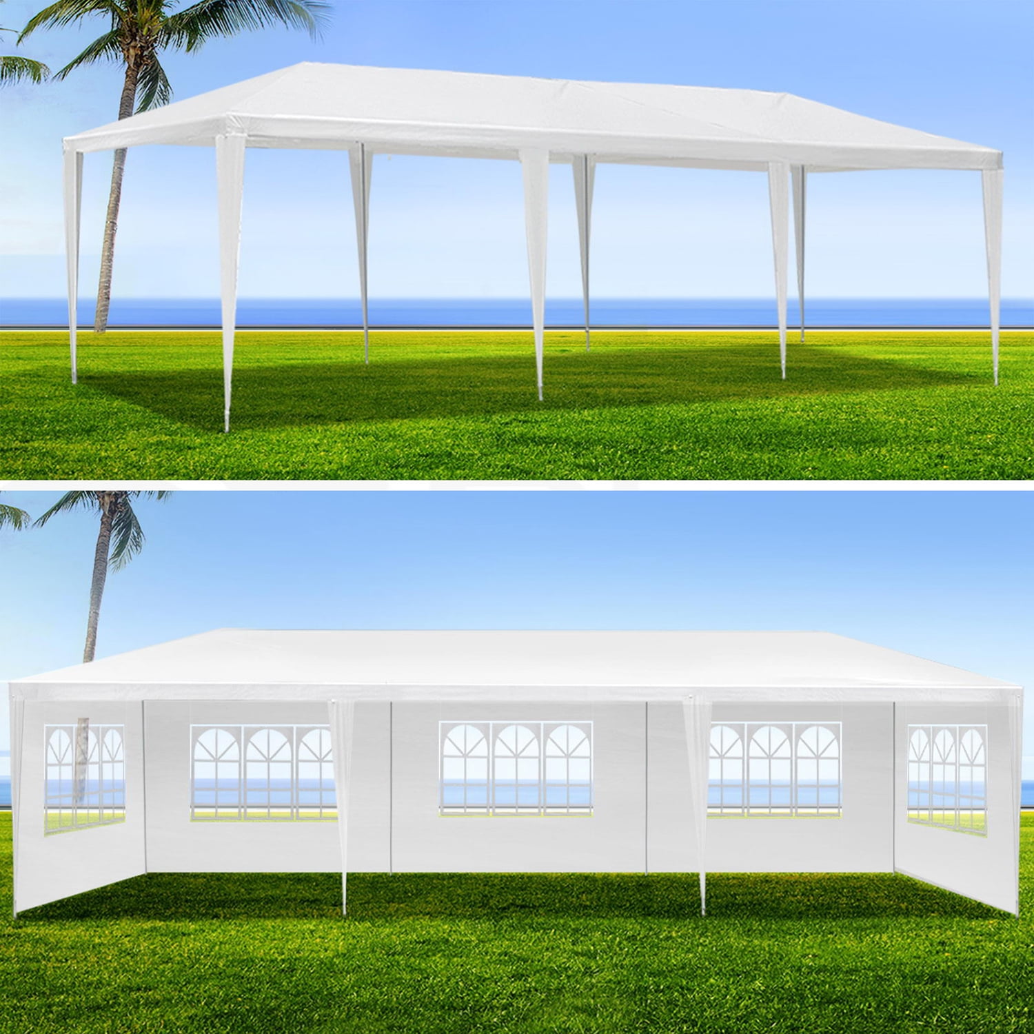 Aimee Lii 355"x118" Pop Up Tent, Backyard Canopy Gazebo, Gazebo with Sidewalls, Outdoor Patio Awnings for Party Camping BBQ Events, White Aimee Lii 355"x118" Pop Up Tent, Backyard Canopy Gazebo, Gazebo with Sidewalls, Outdoor Patio Awnings for Party Camping BBQ Events, White