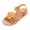 Yellow, variant on Clearance Kids Sandals for Girls Toddler Girls Shoes PVC Weave Flowers Non-slip Shoes Soft Kid Hollow Out Sandals