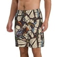 thumbnail image 2 of Kll Vector Butterflies Men'S Casual Summer Beach Shorts Hawaiian Shorts With Pockets-Xx-Large, 2 of 9