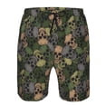 thumbnail image 3 of Balery Camouflage Skulls Traje de Baño Estilo Hawaiano para Hombre, Shorts de Secado Rápido con Bolsillos-Medium, 3 of 6