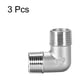 thumbnail image 3 of Accesorio de tubería de acero inoxidable 304, codo de 90 grados 1/2 BSPT Macho x 1/2 BSPT Macho hilo 3pcs, 3 of 3