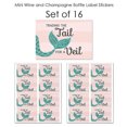thumbnail image 6 of Big Dot of Happiness Trading The Tail For A Veil - Mini Wine & Champagne Bottle Label Stickers - Mermaid Bachelorette Bridal Shower Favor Gift - 16 Ct, 6 of 7