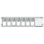 KoolMore 71 in. Eight Pan Refrigerated Countertop Condiment Prep Station with Sneeze Guard.