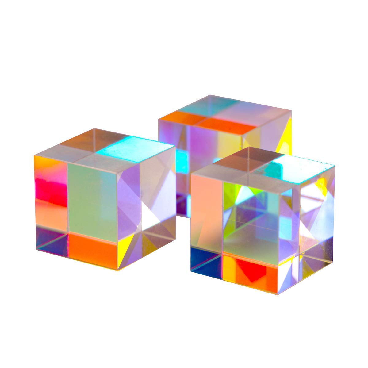2pcs X-cube Optical Glass Dichroic Cube Prism RGB Combiner Splitter Gift 