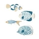 thumbnail image 4 of 4 piezas de decoración de pared de peces de madera con temática de playa, náutico costero para dormitorio, comedor, baño oceánico, hotel., 4 of 8