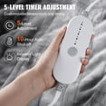 thumbnail image 4 of KFFKFF Electrically Heated Blanket, Dimensions 72" x 84", Plush Flannel Material, Features 10 Hour Automatic Shut-off Timer & 5 Temperature Settings, Machine Launderable, ETL & FCC Certified (Grey), 4 of 9